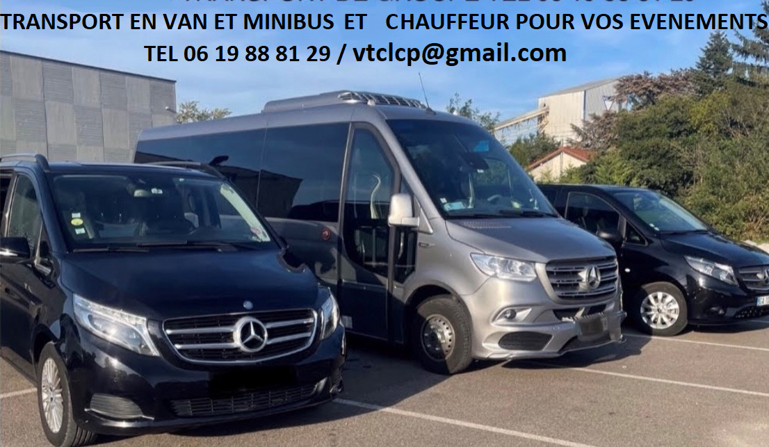 Chauffeur prive Brindas en van ou minibus Mercedes